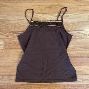 Cherokee Brown Camisole with Sequin Accents